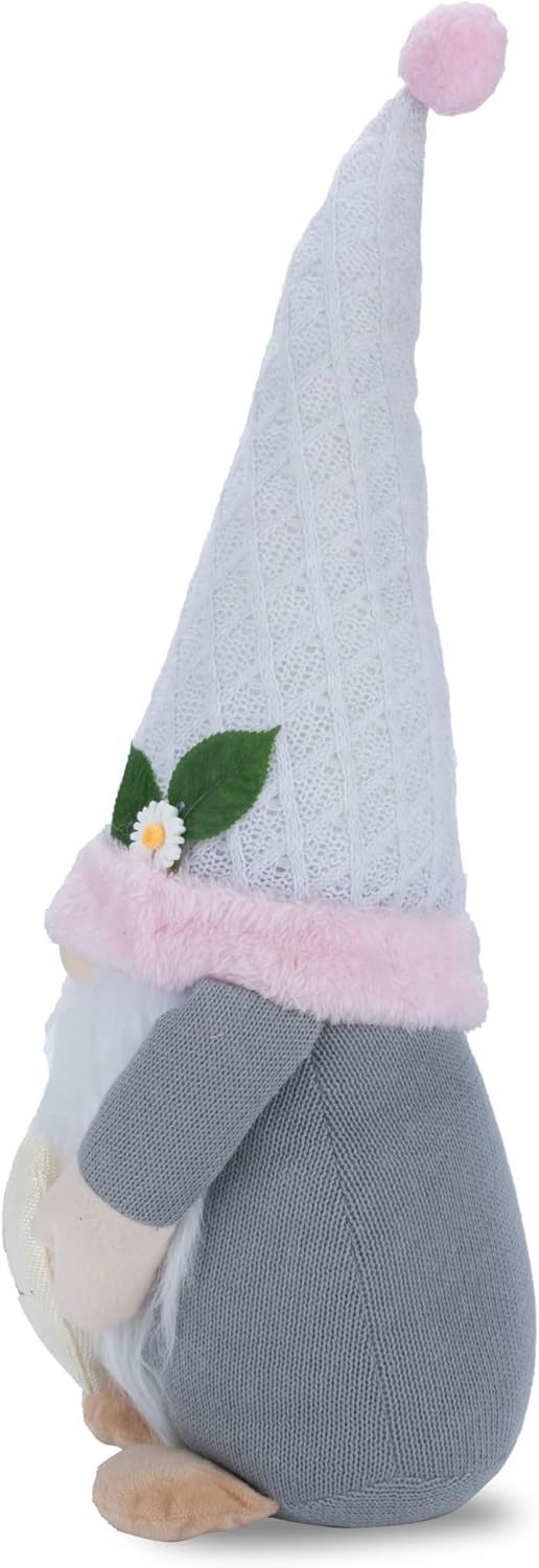 Rae Dunn Christmas Gnome Trio - 19 Inch Stuffed Plush Merry Figurine Doll with Felt Hat - Cute Ornaments and Holiday Decorations for Home Decor and Office