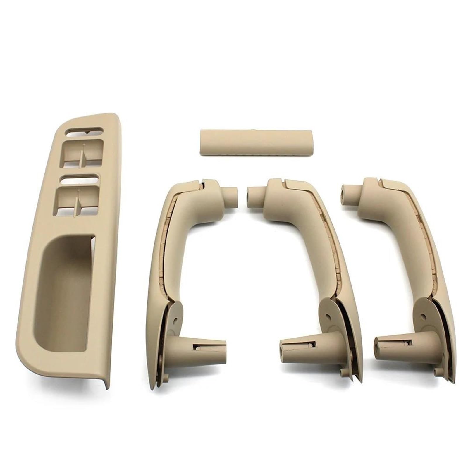 YUEYZHK LHD Carbon Fiber Door Handle Set Replacement for VW for Bora for Golf 4 for MK4 for Jetta 1999-2004(Beige 8pcs6)