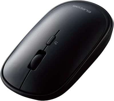 ELECOM Bluetooth Mouse, Silent, Quiet Click, Slim, 4 Button for iPad, Laptop, PC and Mac, Black M-TM10BBBK/EC