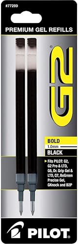 Miniatura 2 de Pilot G2 - Recambio de tinta de gel, paquete de 2 para bolígrafos de punta gruesa, tinta negra, paquete de 12  24 recambios