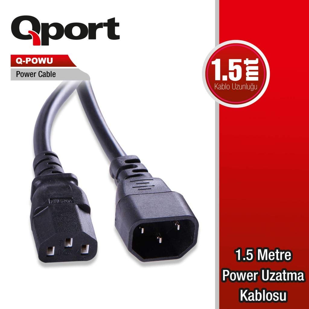 Qport Q Powu 1.5 Metre Power Uzatma Kablosu