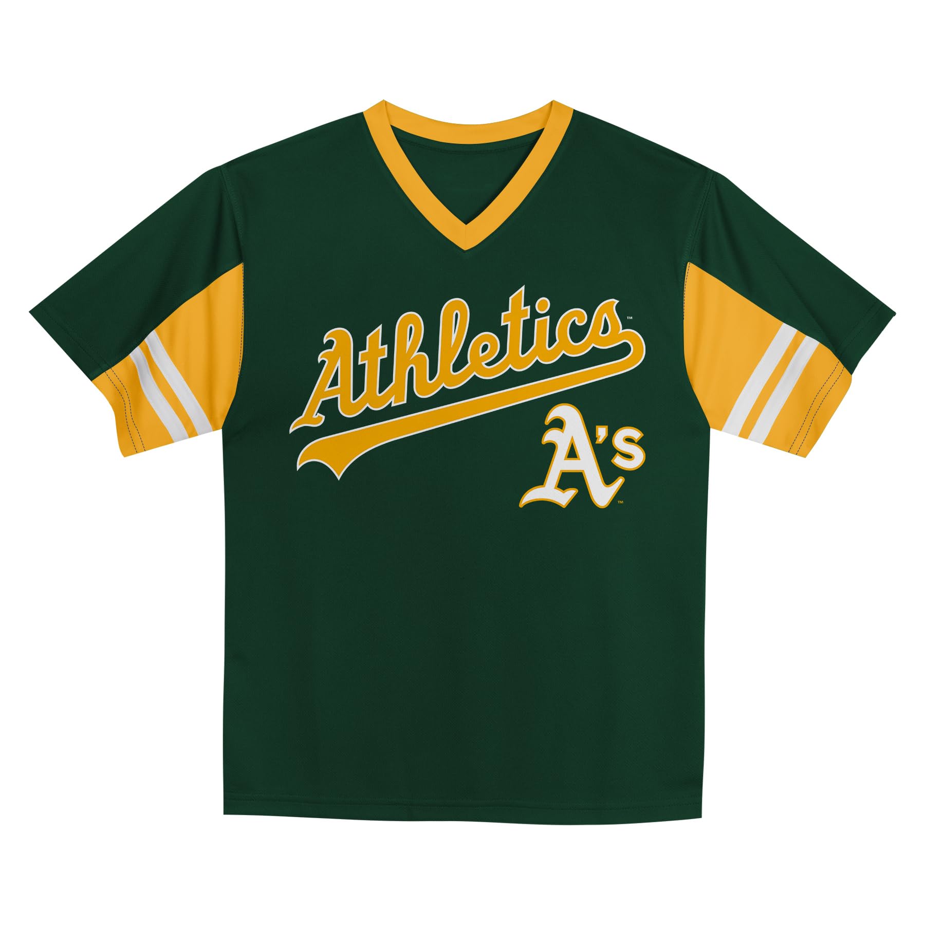 MLB Toddler 2T-4T Officially Licensed Team Color Primary Logo Baseball Fashion Top V-Neck Jersey — view 20