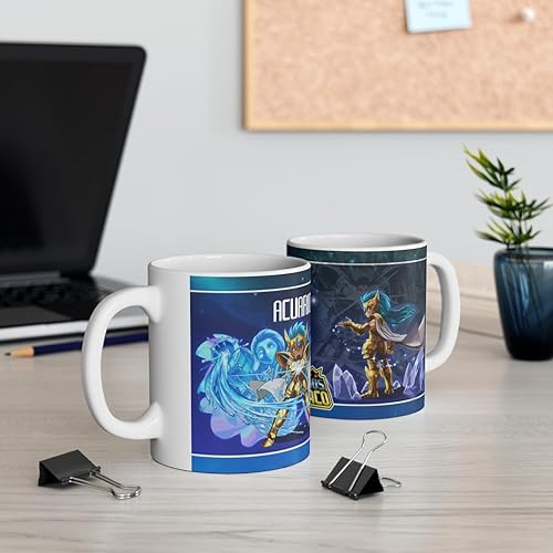 Miniatura 5 de Acuario, Los Caballeros del Zodiaco, Taza de Cerámica 11Oz