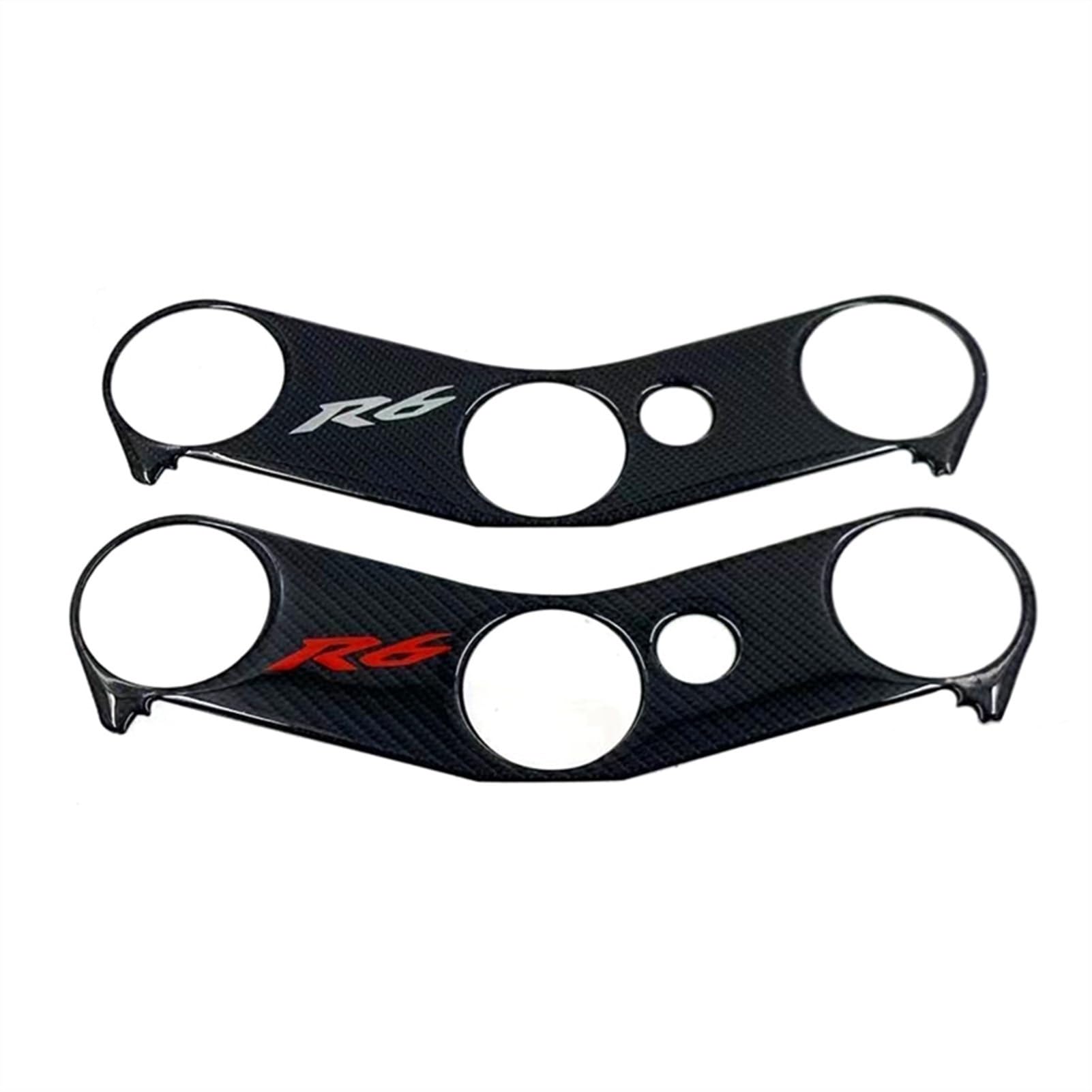 Jtwmty Color3 Motorcycle Carbon Fiber Decal Sticker Pad Triple Tree Top Clamp Upper Front Protector For Yamaha Yzfr6 Yzf R6 600 Bike Tank Film(Color3)