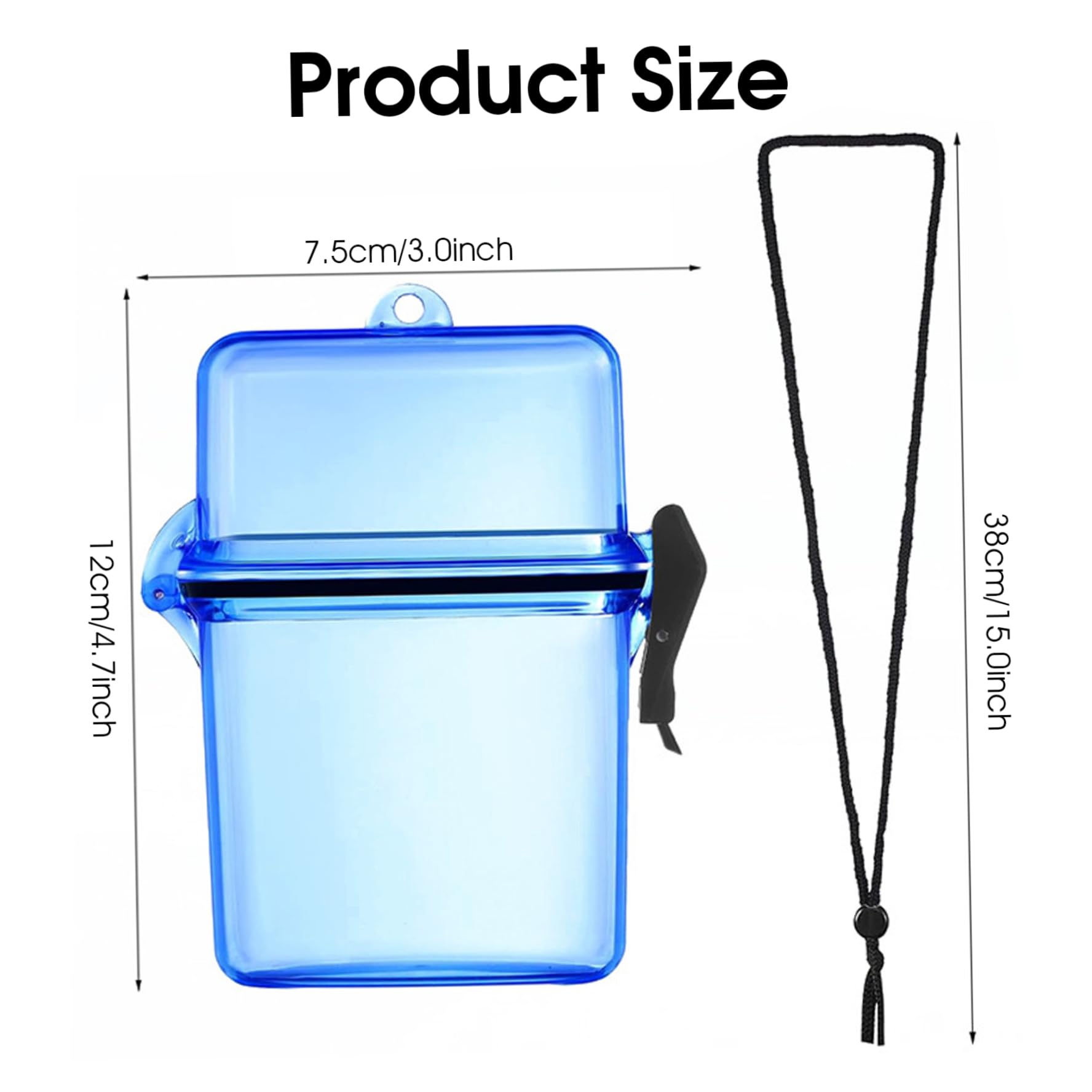 Contenedores Impermeables, Caja Seca Impermeable Transparente hermética Caja Seca con Cuerda contenedor subacuático para Surf Canoa Kayak Deportes acuáticos