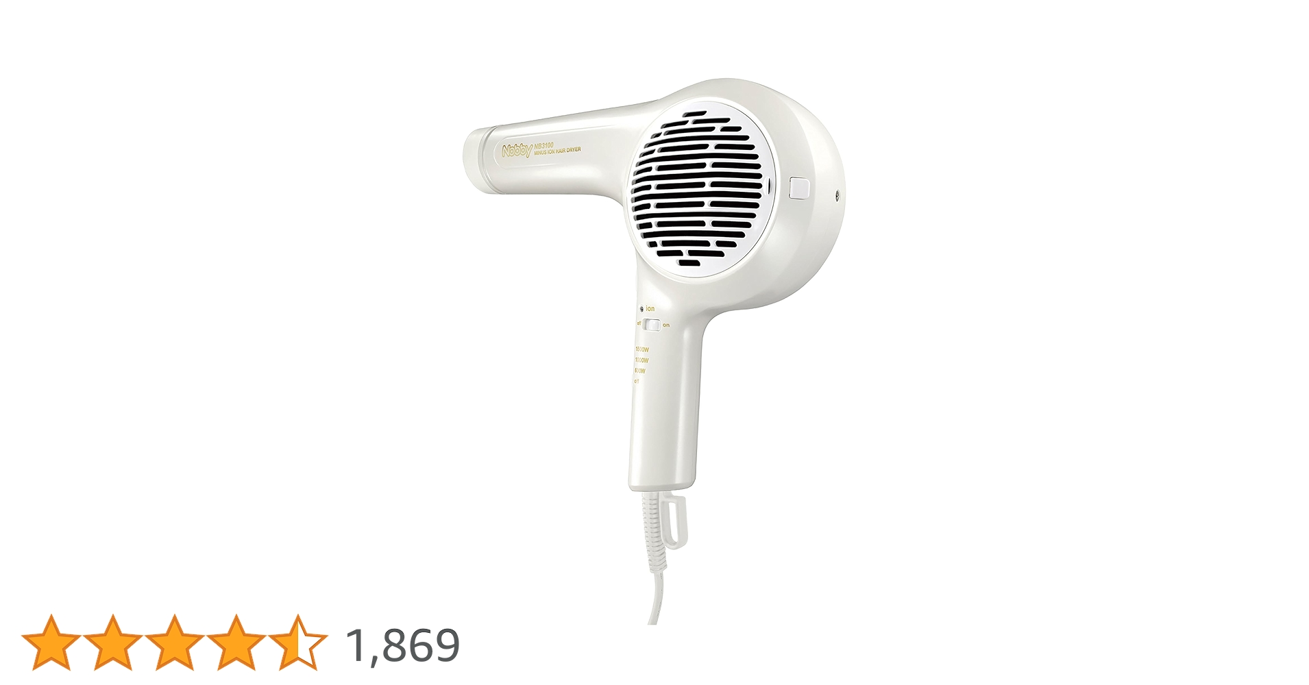 【3個】特価Nobby NB3100 ノビィ　ドライヤー 1500W ホワイト テスコム 正規販売店！送料無料！ Nobby（ノビー）NB3100