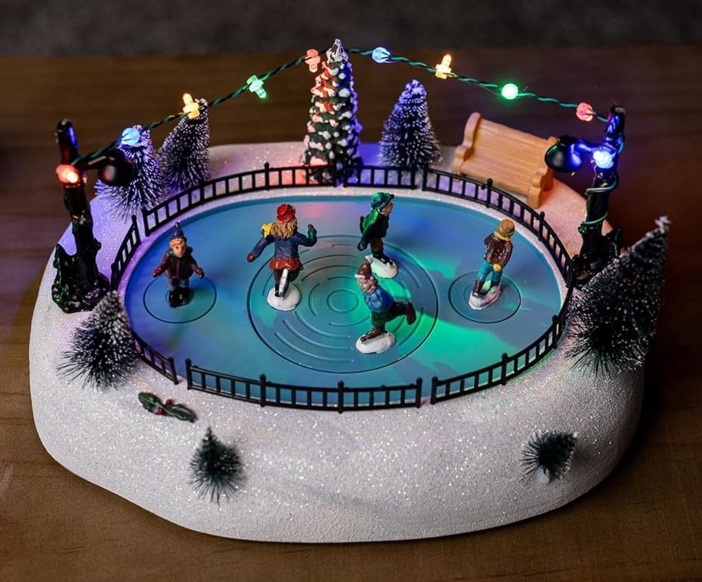 Marco Paul Christmas scene Traditional Festive Village Scene Light Up