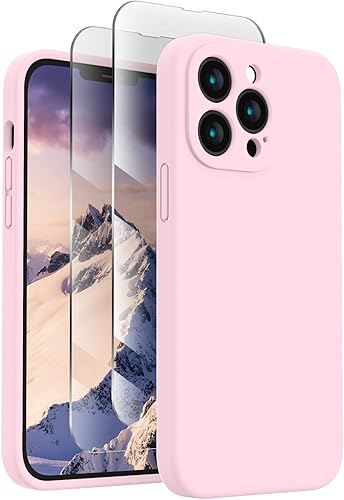 Miniatura 227 de FireNova Funda para iPhone 14 Pro, funda de silicona mejorada [protección de cámara] con [2 protectores de pantalla], forro interior de microfibra