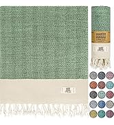 EPHESUS TOWELS Turkish Beach Towel - Turkish Cotton - 39x71 inch Oversized - Turkish Towel for Be...