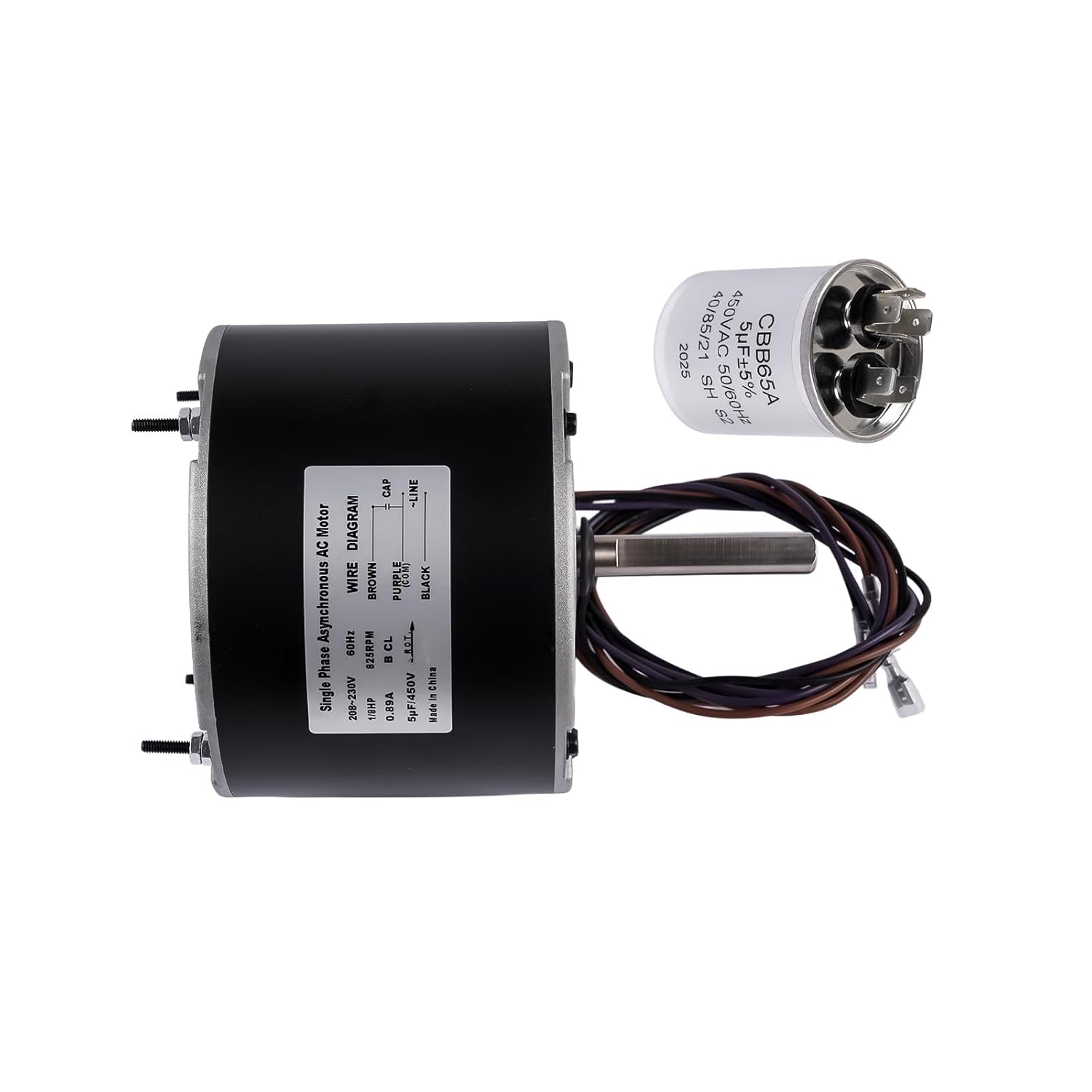 Condenser Fan Motor 1/8 HP 208-230V 825 RPM Replacement for Trane MOT18688