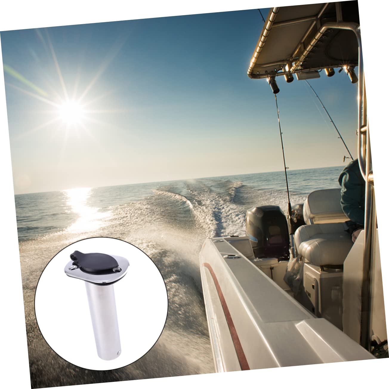 Edelstahl Angelrutenhalter 90° Verstellbar Mit Deckhalterung Abflusslöchern Für Fischerboote Rutenhalter Boots Angelgeräte Zubehör
