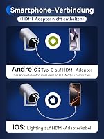 SOOMFON Mini Projektor 1080P Bluetooth Autofókusz Hordozható Okostelefon Tablet Laptop 5