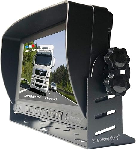 Miniatura 2 de AHD 1080P RV cámara de respaldo de 7 pulgadas DVR sistema de monitor 12V24V, IP69 impermeable IR retrovisor retrovisor cámara con 4 pines 49.2 ft