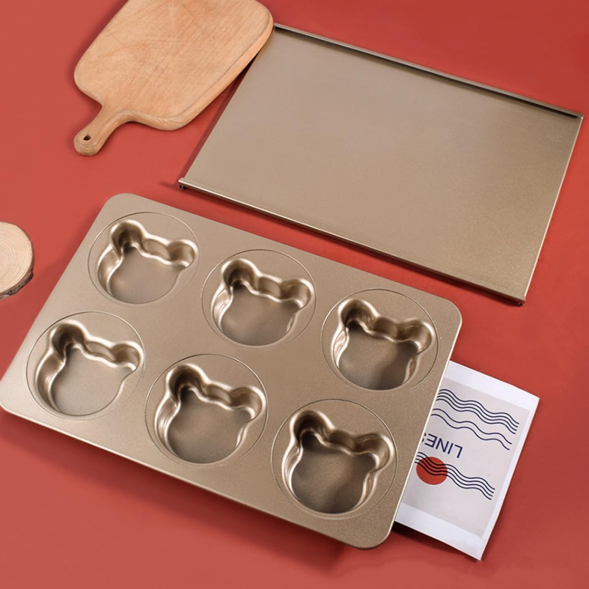 STOBAZA Bear Shaped Carbon Steel Baking Mold, Non Stick Metal Cake Pan