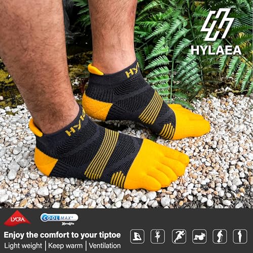 Image of Hylaea No Show Running Athletic Anti-Blister Wicking Coolmax Socks, Seamless Anti-odor
