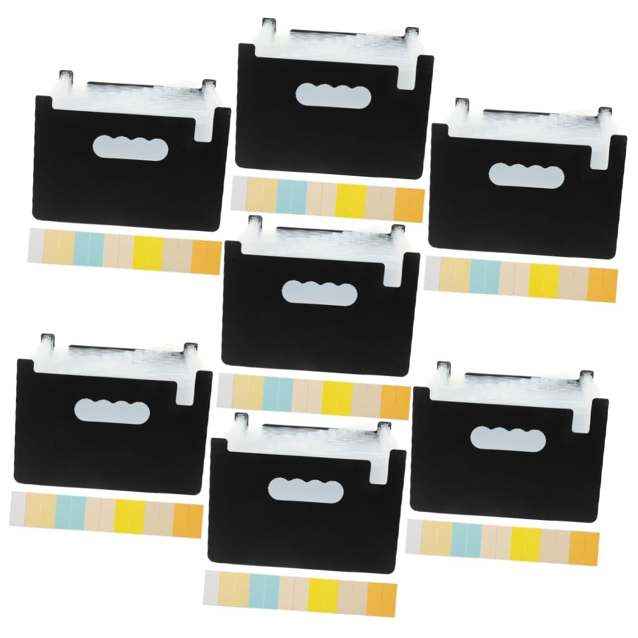 Angoily 7 Pezzi Organizzatore Ricevute Portatile Mini con Scomparti per Documenti Coupon e Fatture Cartellina Espandibile Resistente per Ufficio Scuola