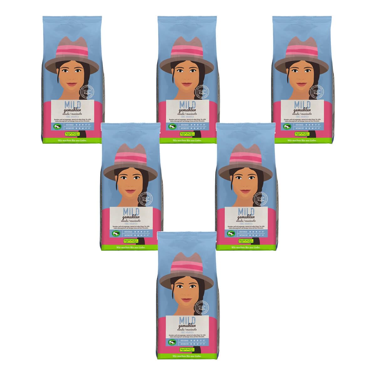Rapunzel Heldenkaffee, mild gemahlen, 500g (6)