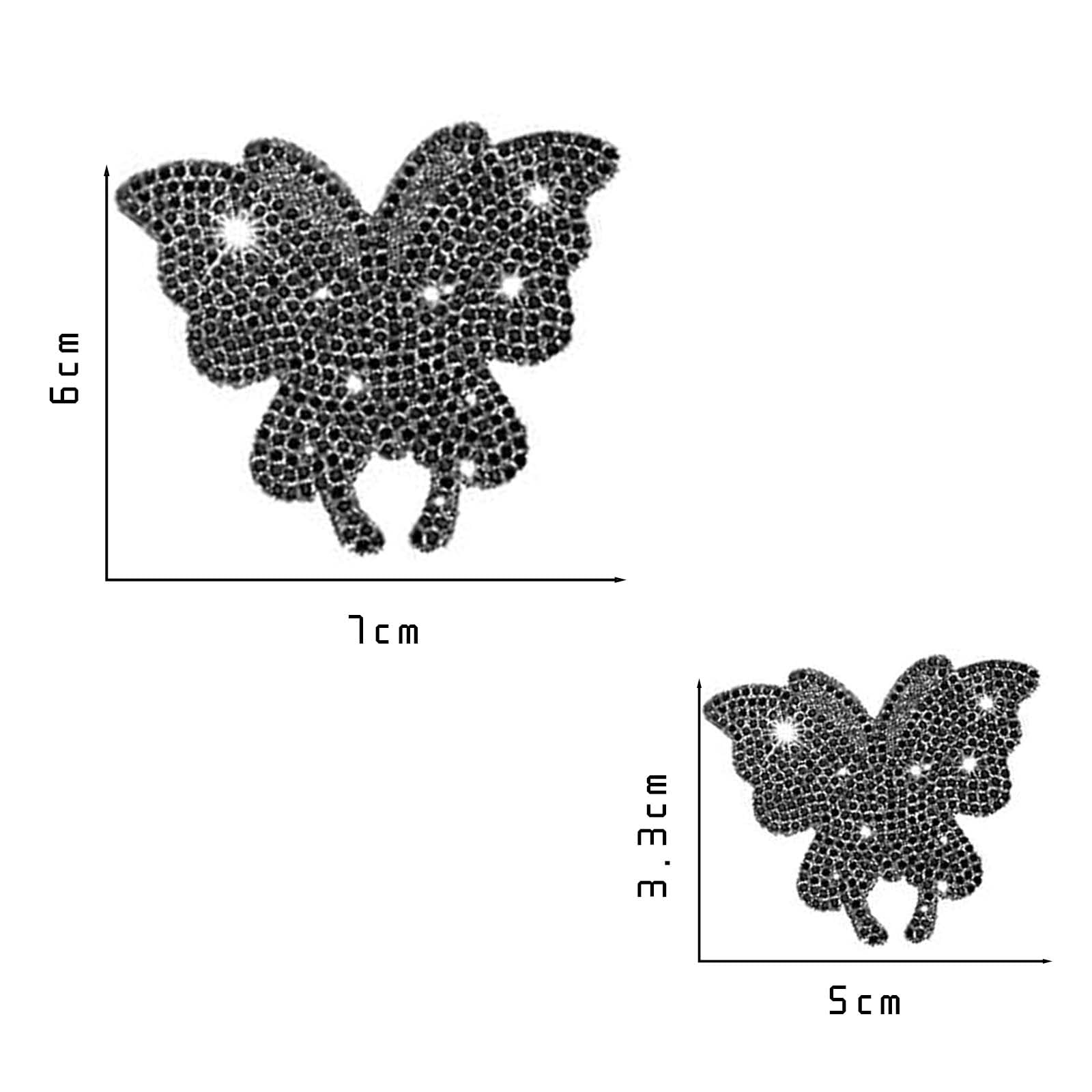 Adesivi Farfalla Cristallo Per Auto - Decorazioni Brillanti Con Strass Per Carrozzeria E Finestrini