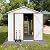 4x6ft Outdoor Metal Storage Shed with Lockable Door & Apex Roof, White Galvanized Steel Garden Shed for Lawn Tools, Waterproof Shed Outdoor Storage Clearance for Backyard (White)