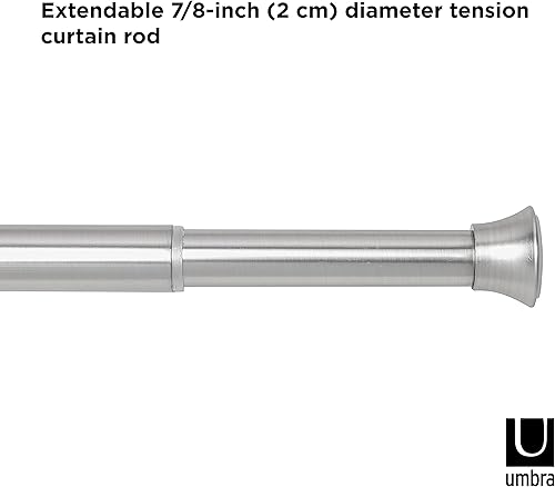 Miniatura 6 de Barra de cortina cromada de Umbra de 78 pulgadas de diámetro para la ventana