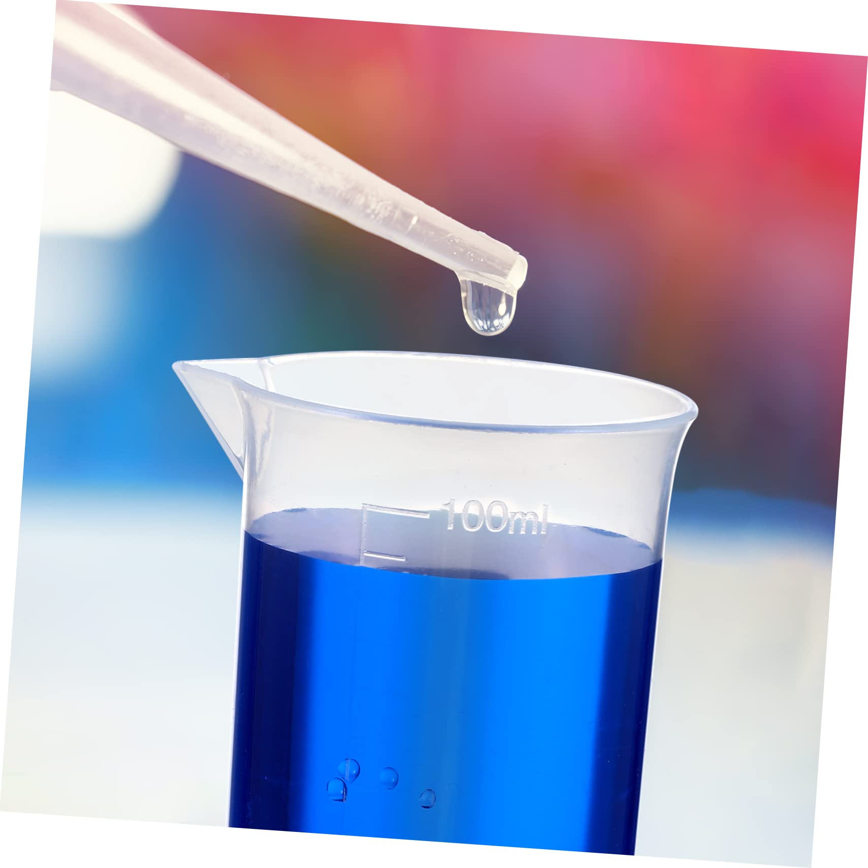 MAGICLULU 3 Set Becher e Cilindri Graduati con Pipette per Tubetti per Laboratori e Cucine Resistente Ad Acidi e Capacità e Facile Controllo delle Quantità