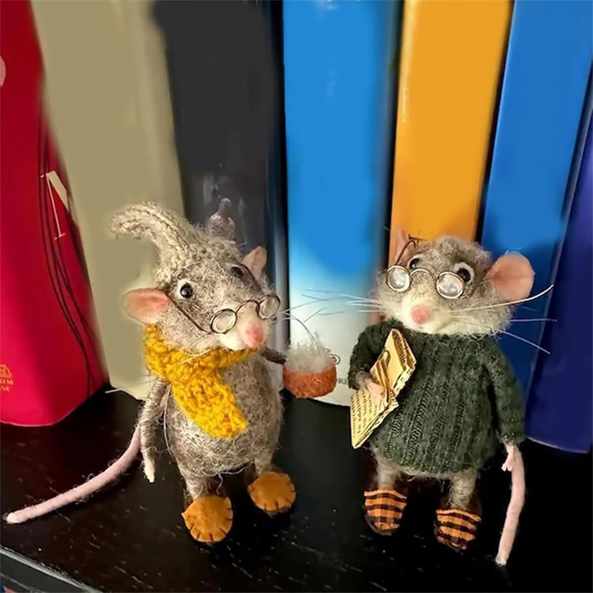 Souris Citrouille Halloween En Feutre De Laine Faite Main – Avec Chapeau De Sorcière, Décoration D'automne Et Cadeau Mignon - 7