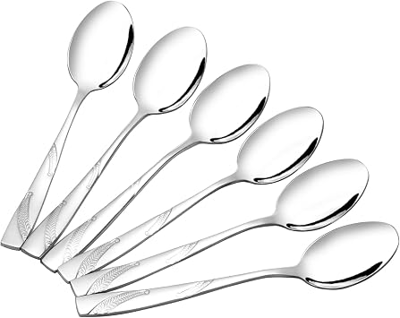 16 Pcs Teaspoons Set, Food-Grade Stainless Steel Spoons Silverware