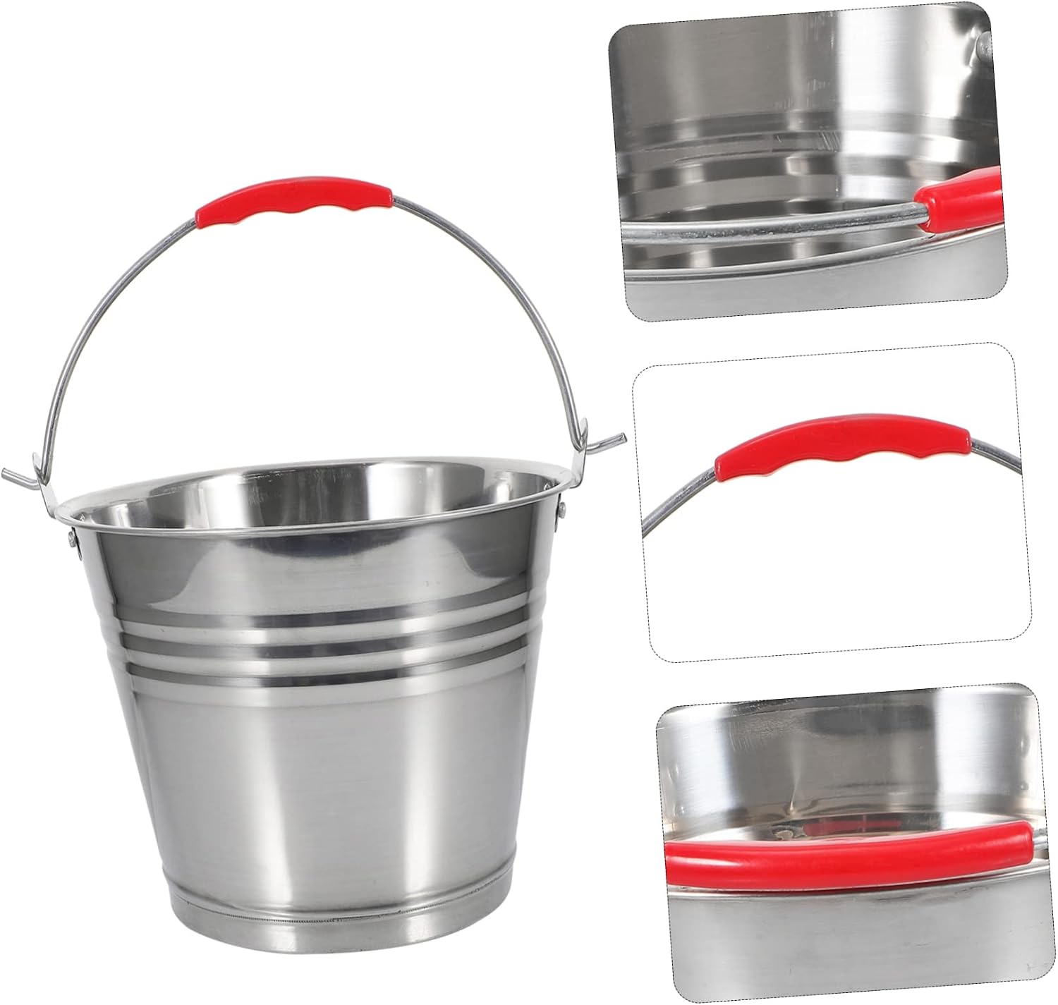Water Bucket with Handle Heavy Duty Metal Bucket for Dairy Use Household Needs