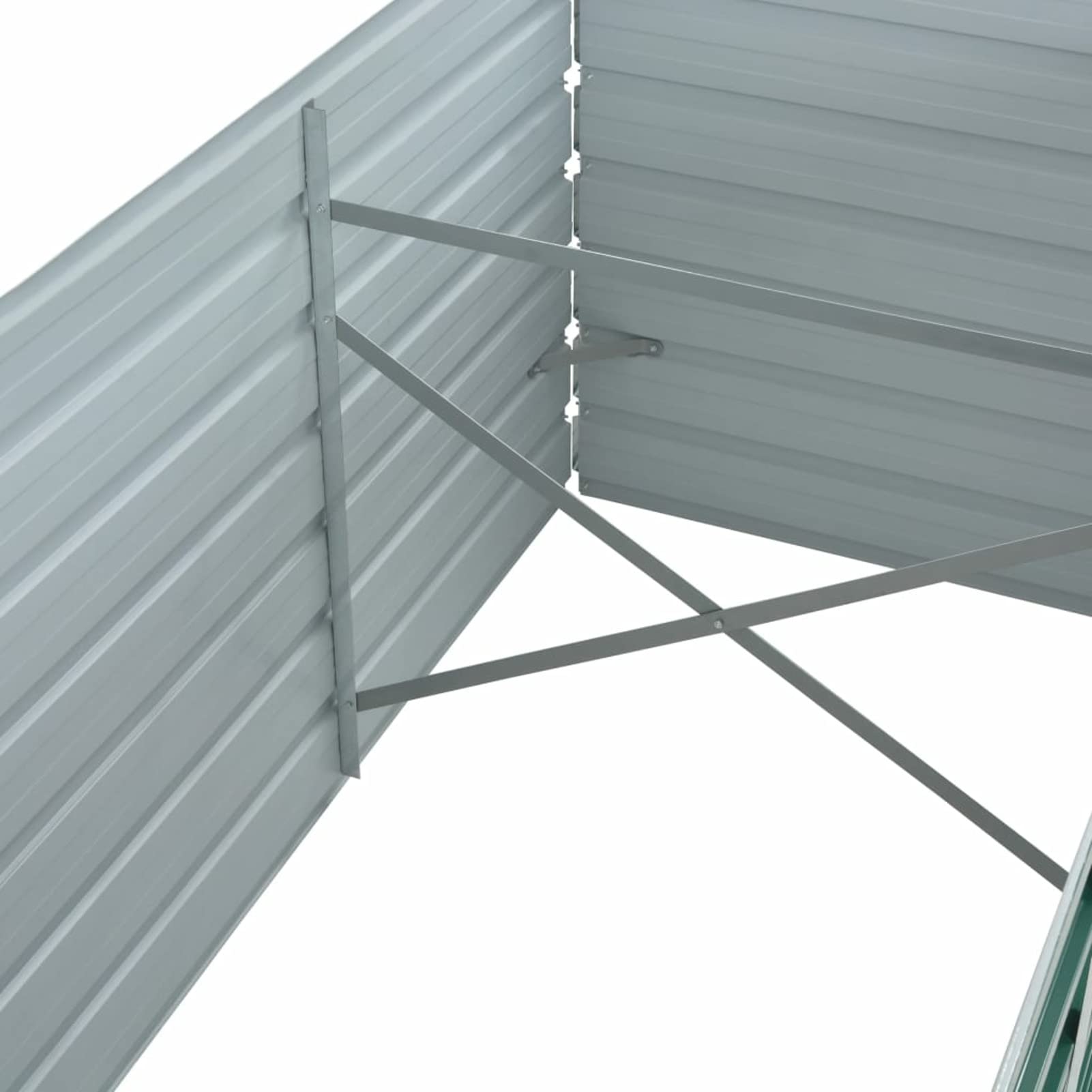 Arriate, Mesa De Cultivo, Huerto Domestico, Cultivo De Plantas Aromaticas, Arriate De Jardín, de jardín de Acero galvanizado Verde 320x80x77 cm