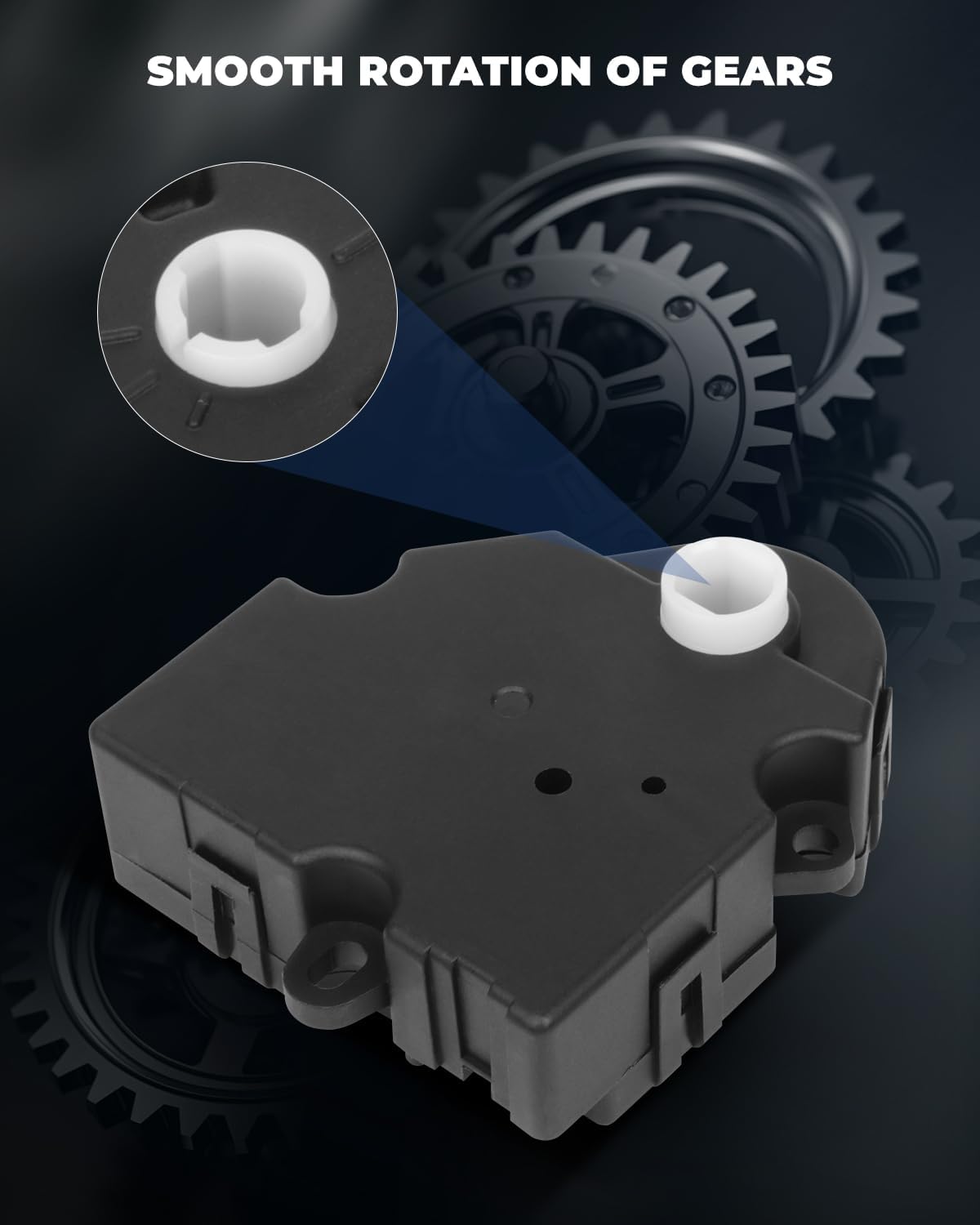 LUJUNTEC 2PCS Blend Door Actuator Replaces 604-166 Replacement For 2000-2005 for Cadillac DeVille, Air Door Actuator, HVAC Blend Control Actuator