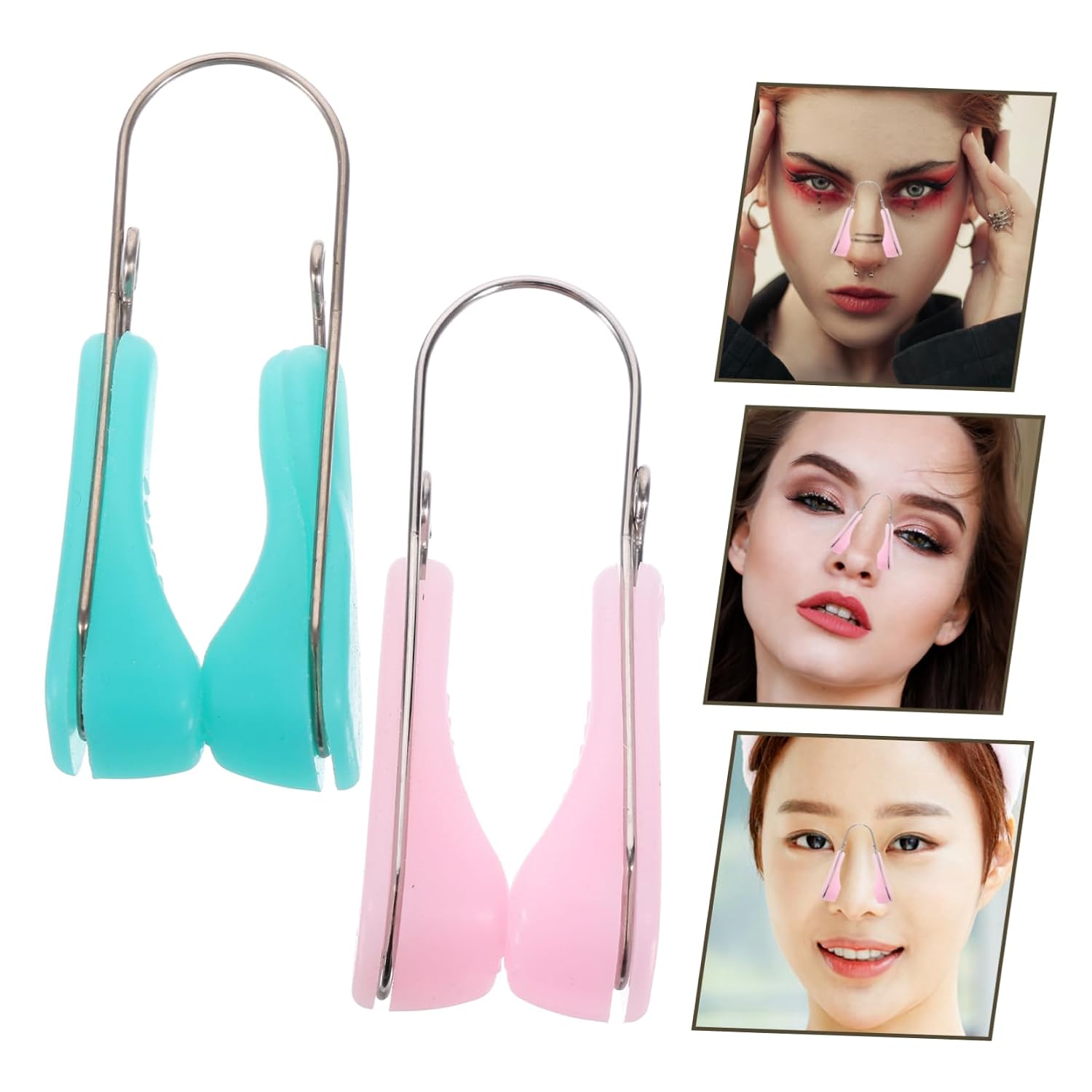CALLARON 3pcs Nose Tape Rhinoplasty Corrector Silicone Nasal Bridge Shaper Lifting Face Beauty Tool Random Color
