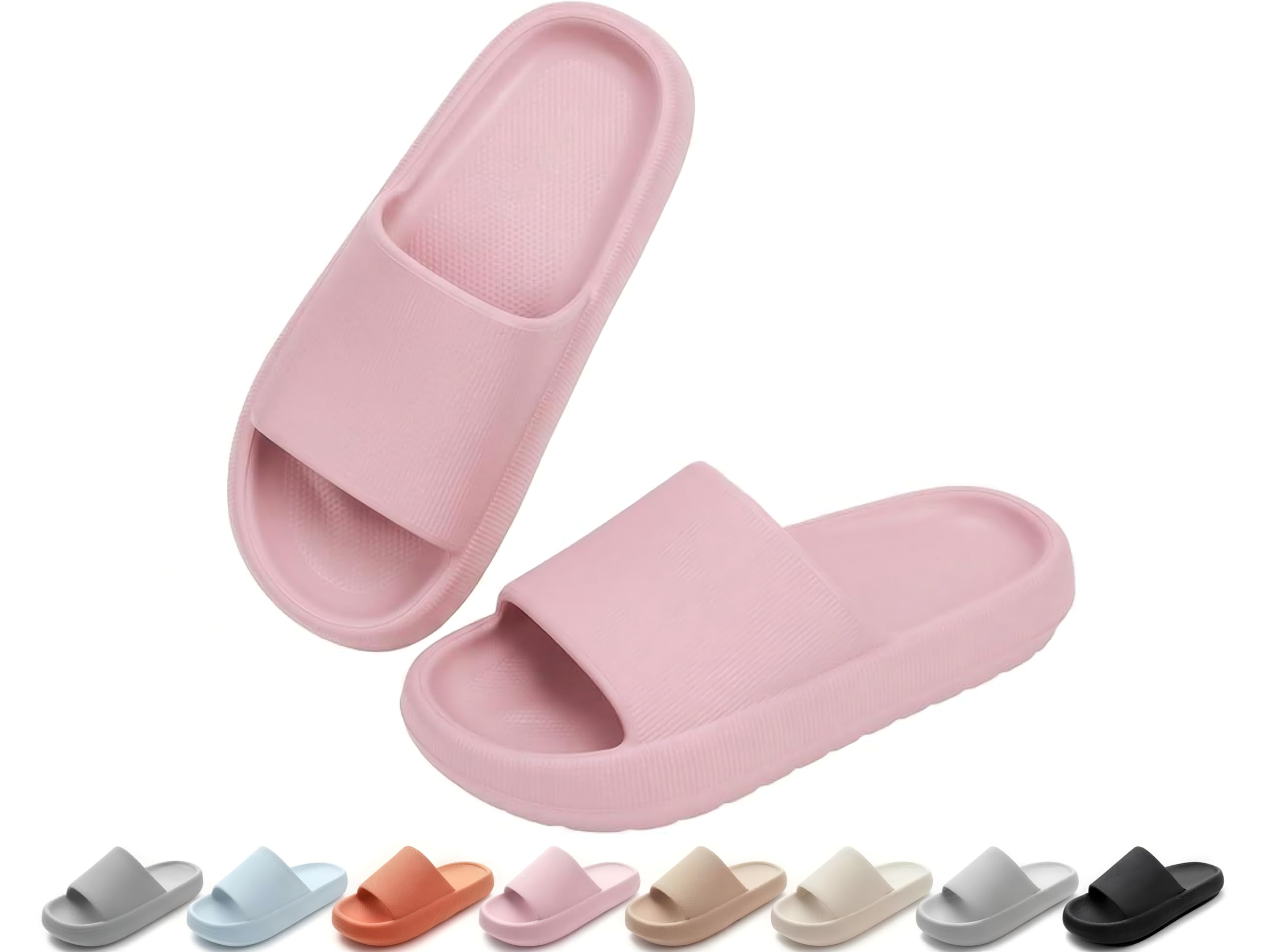 Ankis Badelatschen Damen & Herren,Badeschlappen & Schlappen Damen, Weiche Hausschuhe, Wolkenschuhe, Rutschfeste Badesandalen für Dusche Pool Strand & Sauna, Hausschuhe Damen