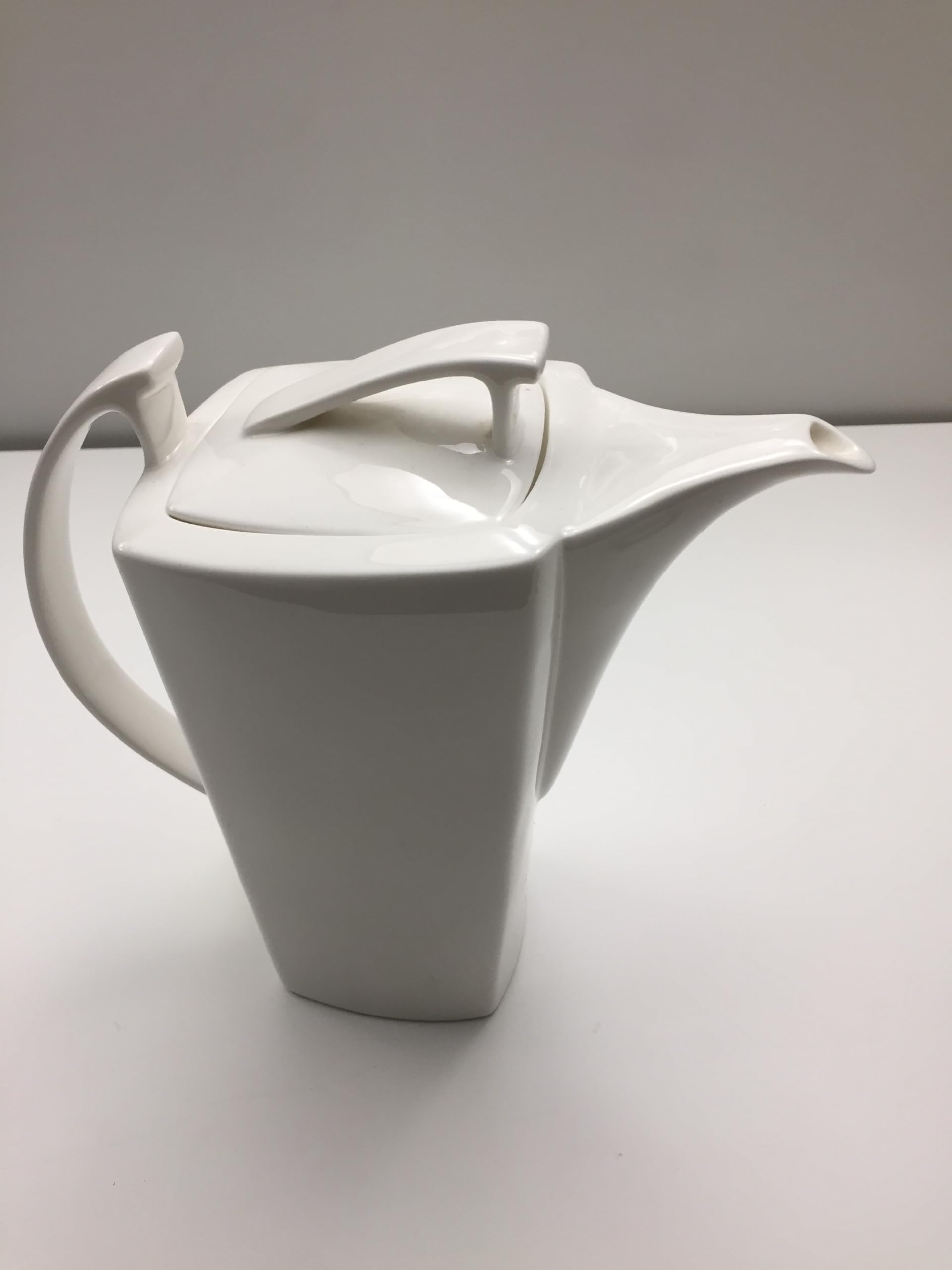 Théière porcelaine blanche anti-goutte 13x23x22 cm pour table propre