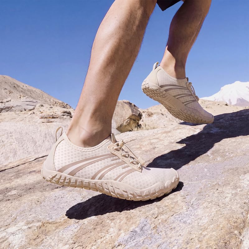 Image of Hike Barefoot Water Shoes for Women Men Footwear, Quick Dry Wide Toe Box Pro Beach Swim Athletic Sports Shoes, Non-Slip Lightweight Aqua Shoe for Pool Hiking Walking Kayaking Diving Surfing