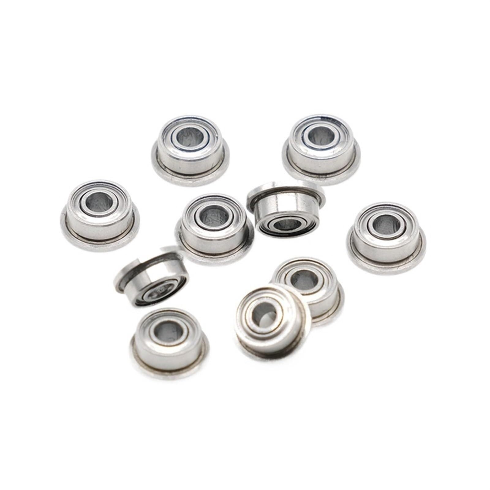 Bearing, 10Pcs MF52ZZ 2x5x2.5 mm Flange Ball Bearings ABEC-7 Bearing Wear Resistance