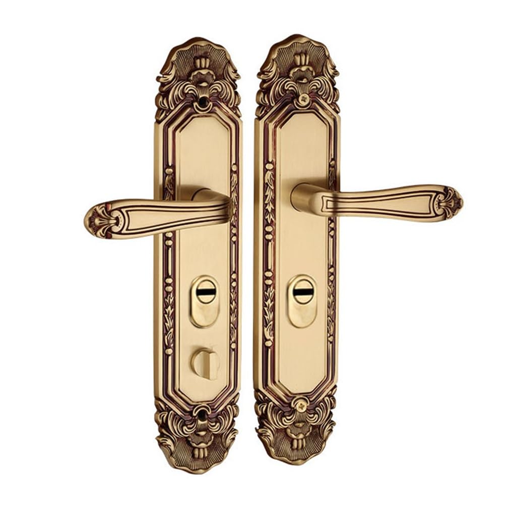 MOBYGKFY Outdoor Living Room Door Locks Villa Gate Mechanical Solid Wood