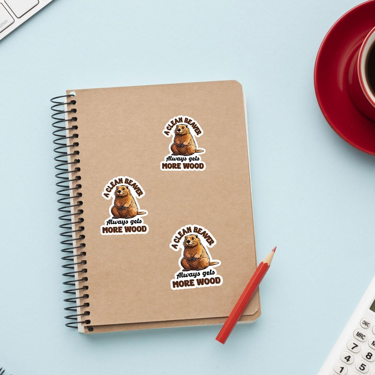 3Pcs A Clean Beaver Always Get More Wood Sticker Funny Beaver Stickers and Decals Clean Beaver Wood Decal a Clean Beaver Sarcastic Adult Humor Gift for Laptop Bottle Phone Car Hard Hat 3"