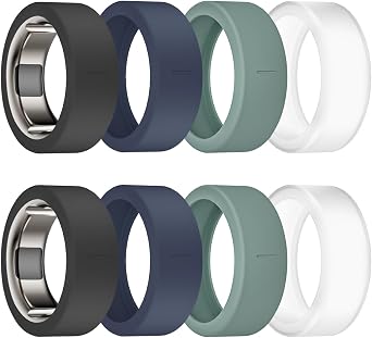 Ring Cover for Oura Ring Gen 4 / Gen 3 Anti-Scratch Elastic Silicone Case Protector for Men Women Workout Gym