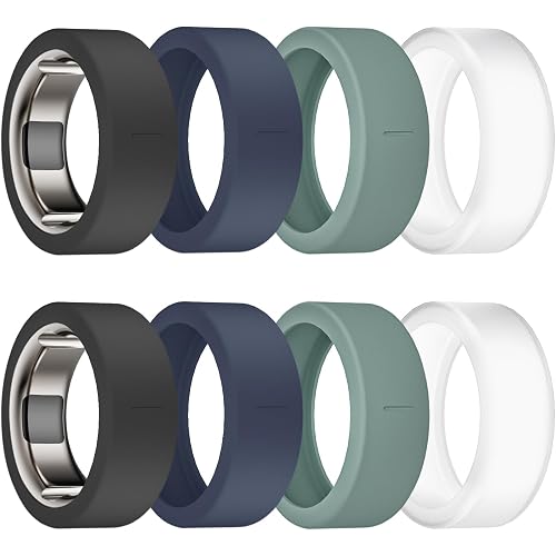 Ring Cover for Oura Ring Gen 4/ Gen 3, Anti-Scratch Elastic Silicone Case Protector for Men Women Working Out Gym