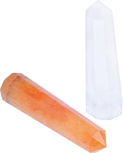Varita de cristal opalita - Cristal de piedra lunar arcoíris - Piedra natural de cuarzo - Obelisco de cristal - Piedras positivas - Varita de cuarzo