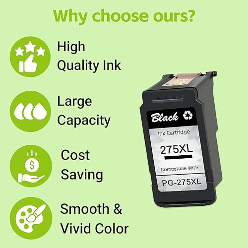 Miniatura 10 de greencycle PG245XL CL246XL Cartucho de tinta de repuesto para Canon PG-245XL CL-246XL 245XL 246XL compatible con PIXMA TS202 TS3120 MG2522 TR4520