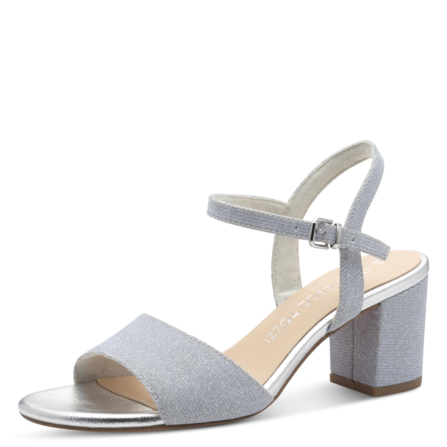 MARCO TOZZI Women's 2-28313-44 Sandals, Silver, 6 UK
