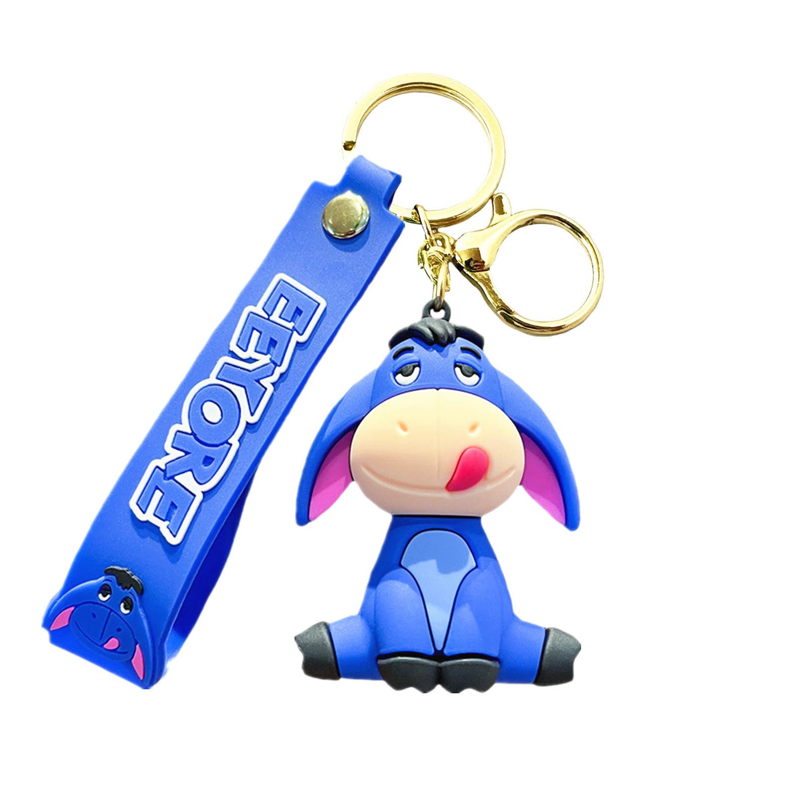 Anime Silicone Keychain, Cartoon Silica Gel Key Ring for Women, Men