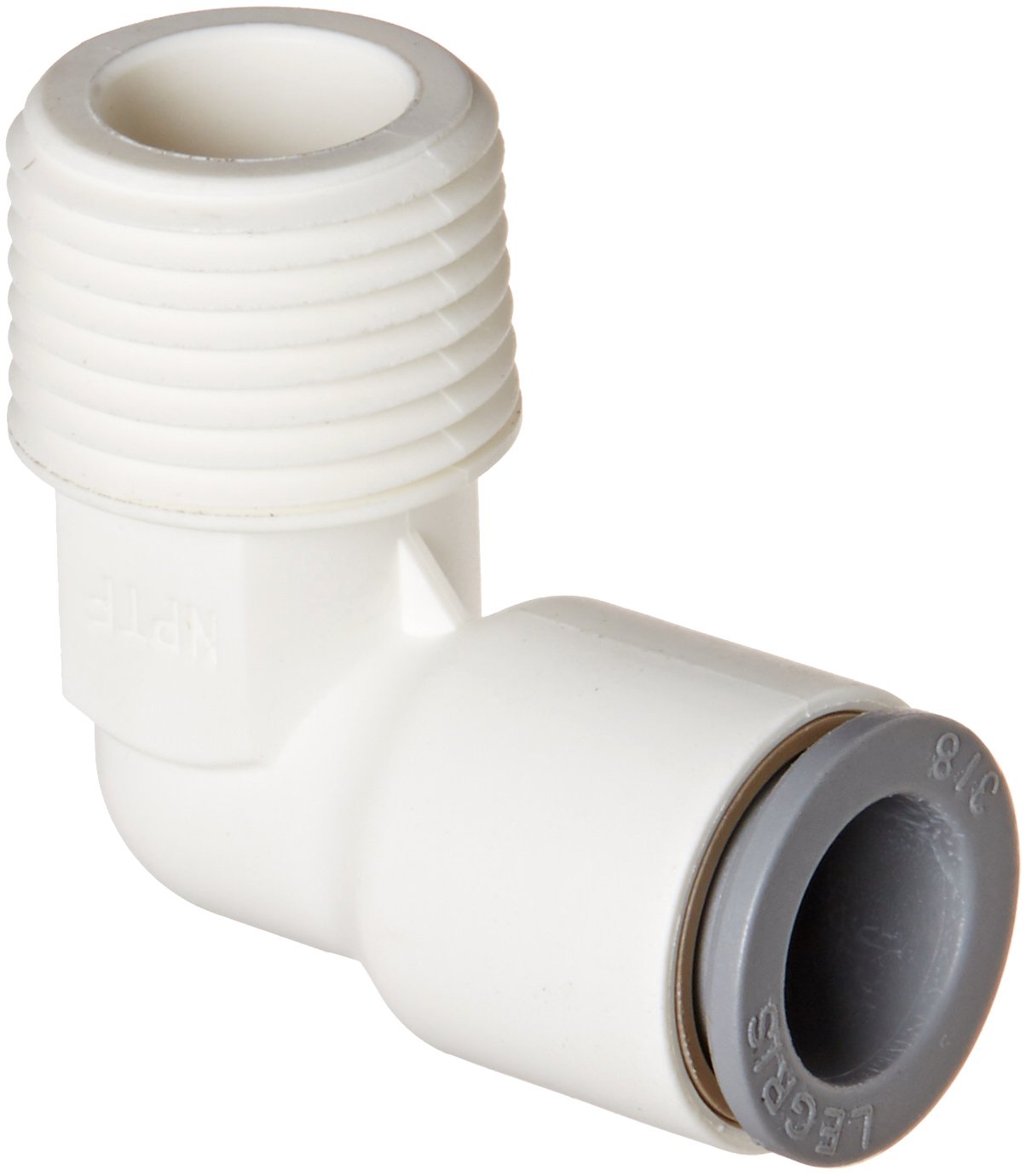 Legris 6579 60 18WP2 LIQUIfit Push-to-Connect Fitting, 90 Degree Fixed Elbow, 3/8