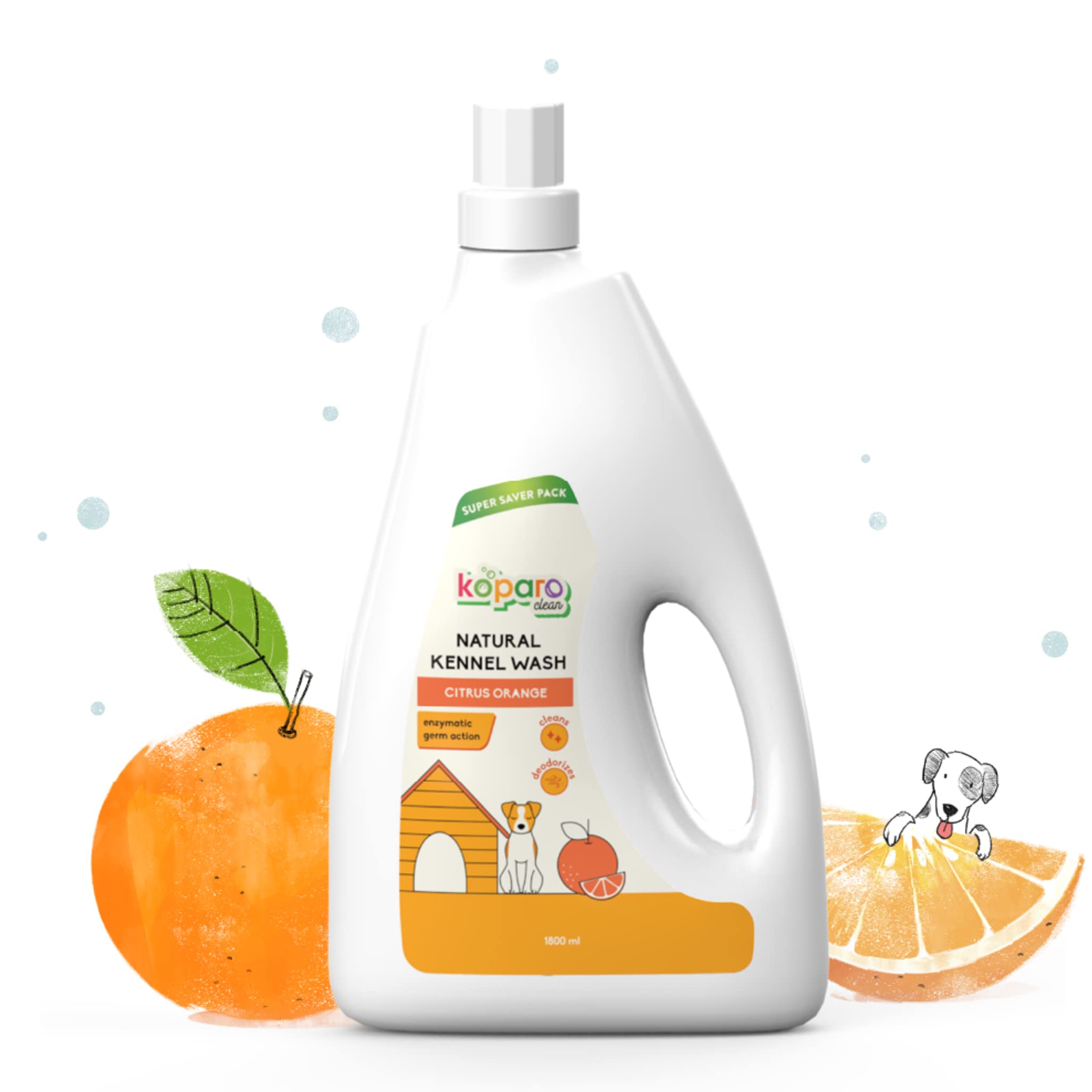 Koparo Kennel Wash With Citrus Orange 1800 ML | Concentrated Pet Area Cleaner and Kennel Cleaner | Pet Floor Cleaner and freshener | Odour Neutralizer | Anti Microbial Disinfectant (B0BSQQRQ5M) Amazon Price History, Amazon Price Tracker