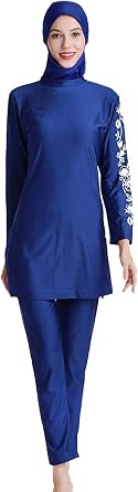 YEESAM Muslim Swimsuits for Women Girls Plus Size Full Coverage Swimsuit Islamic Modest Bathing Suits Burkini Print