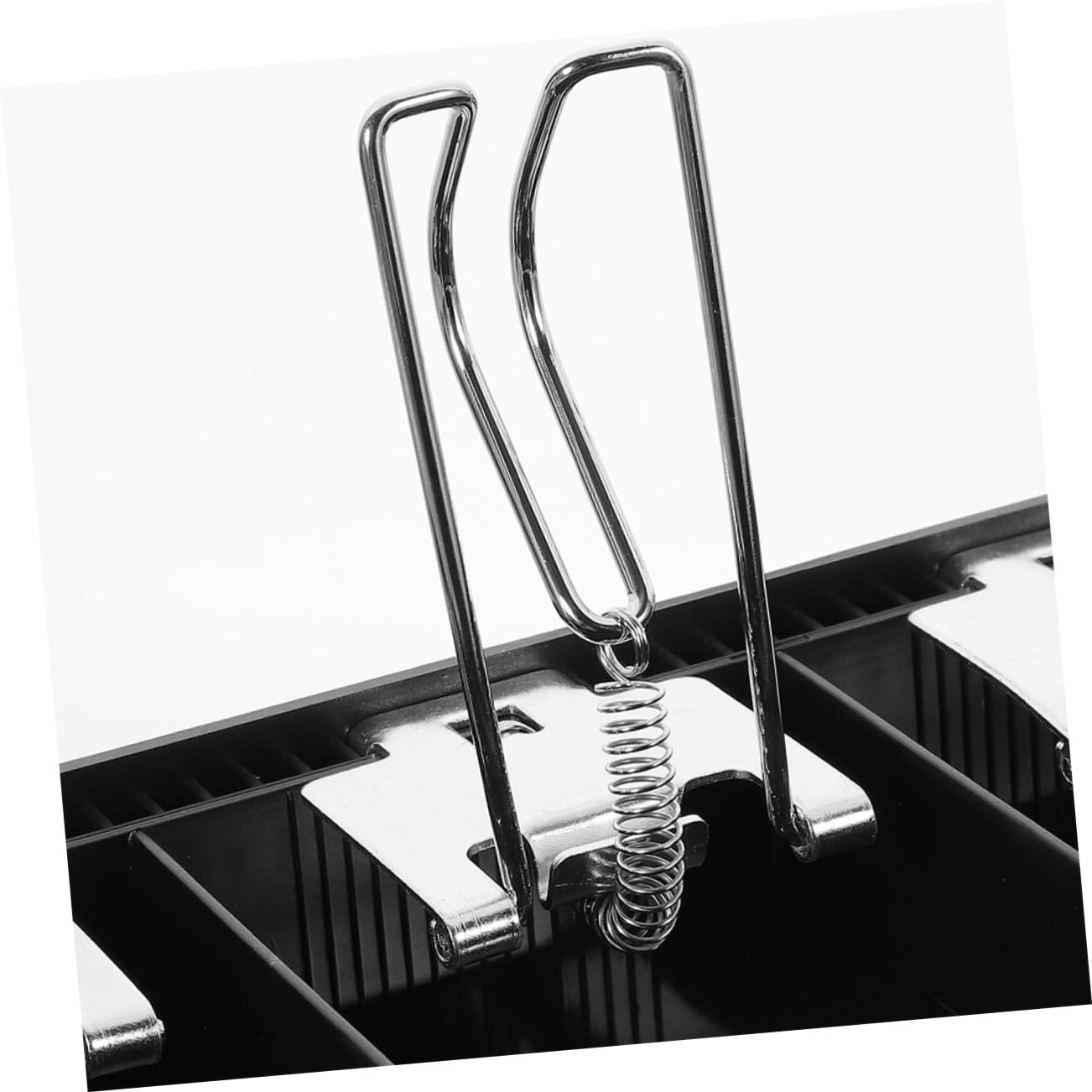 Cassettino Cassa Nero 2 Pezzi con Scomparti per Banconote | Abs e Acciaio Inossidabile, 4 Banconote e 3 Monete, per Hotel e Piccole Attività