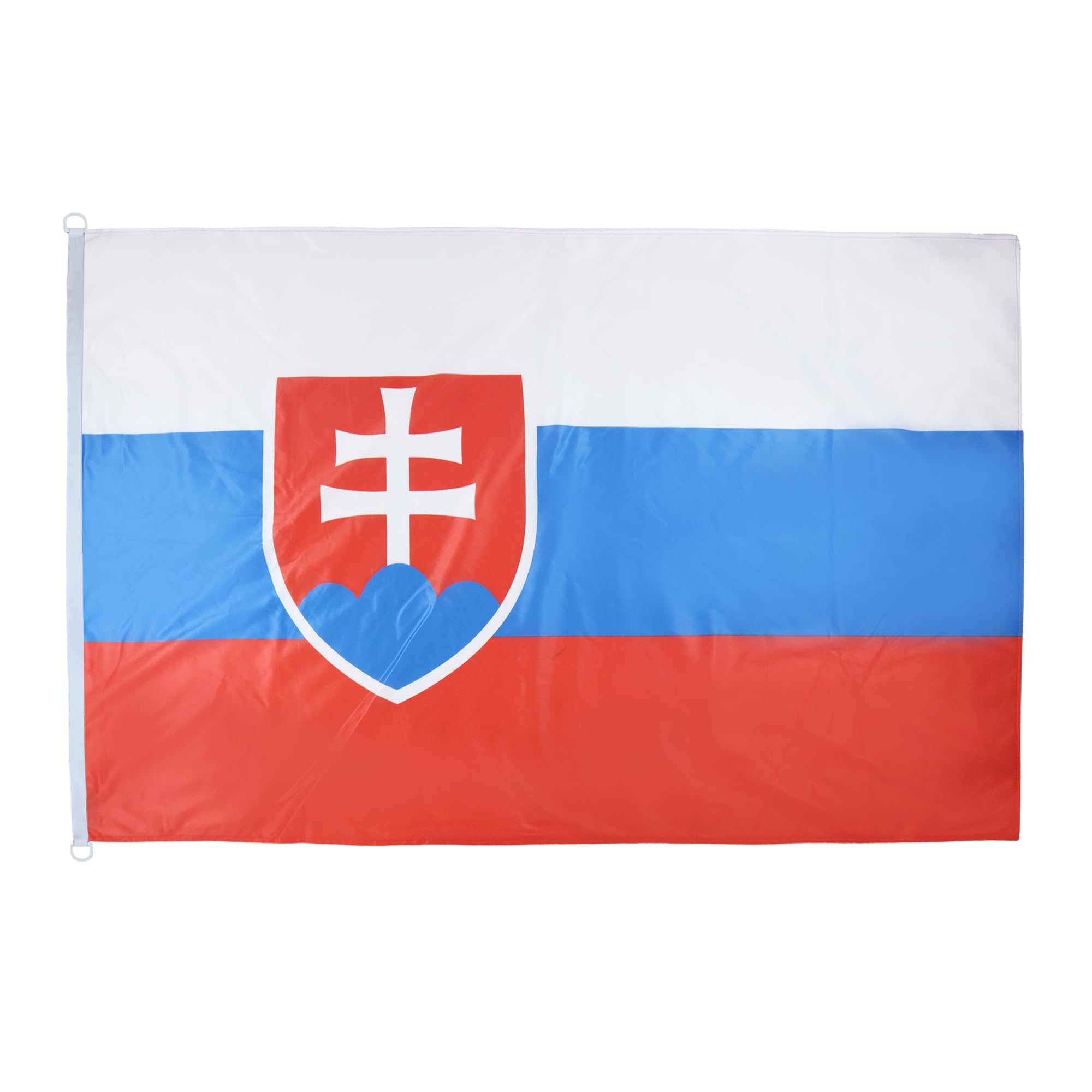 Drapeau Slovaquie 150x90 cm avec anneaux plastiques intégrés et maille 170g