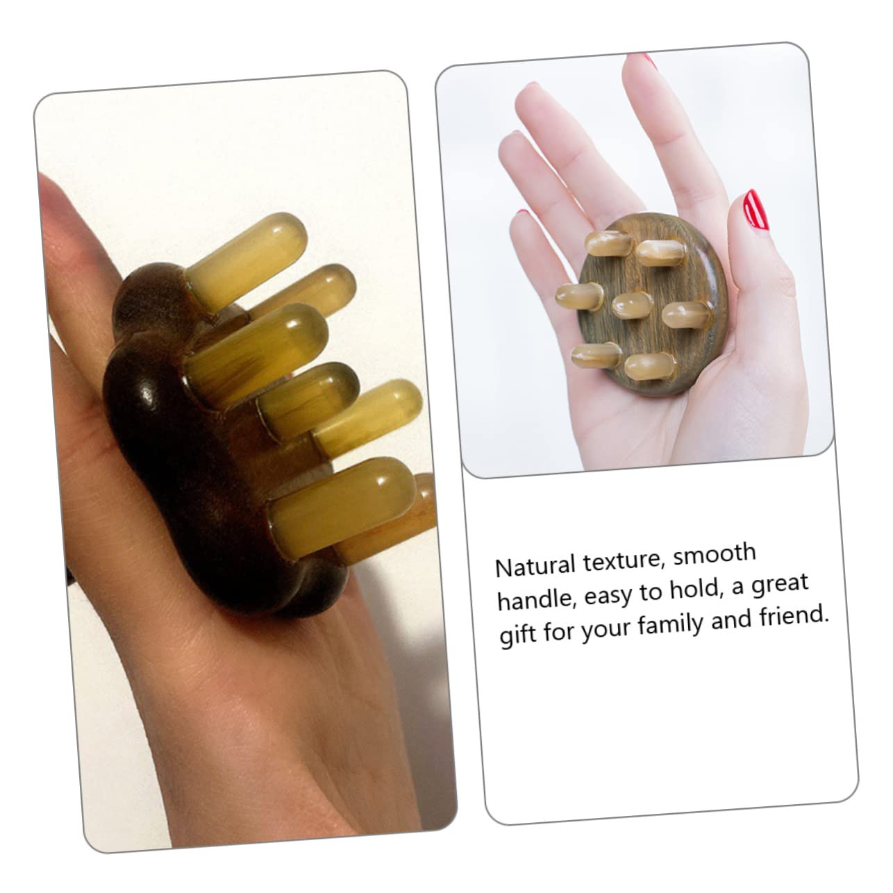 MAGICLULU 2 Stücke Kopfhaut Massage Kamm Akupunkturpunkt Massage Werkzeug Breiter Zahn Haarbürste Für Männer Haar Kopfhaut Kamm
