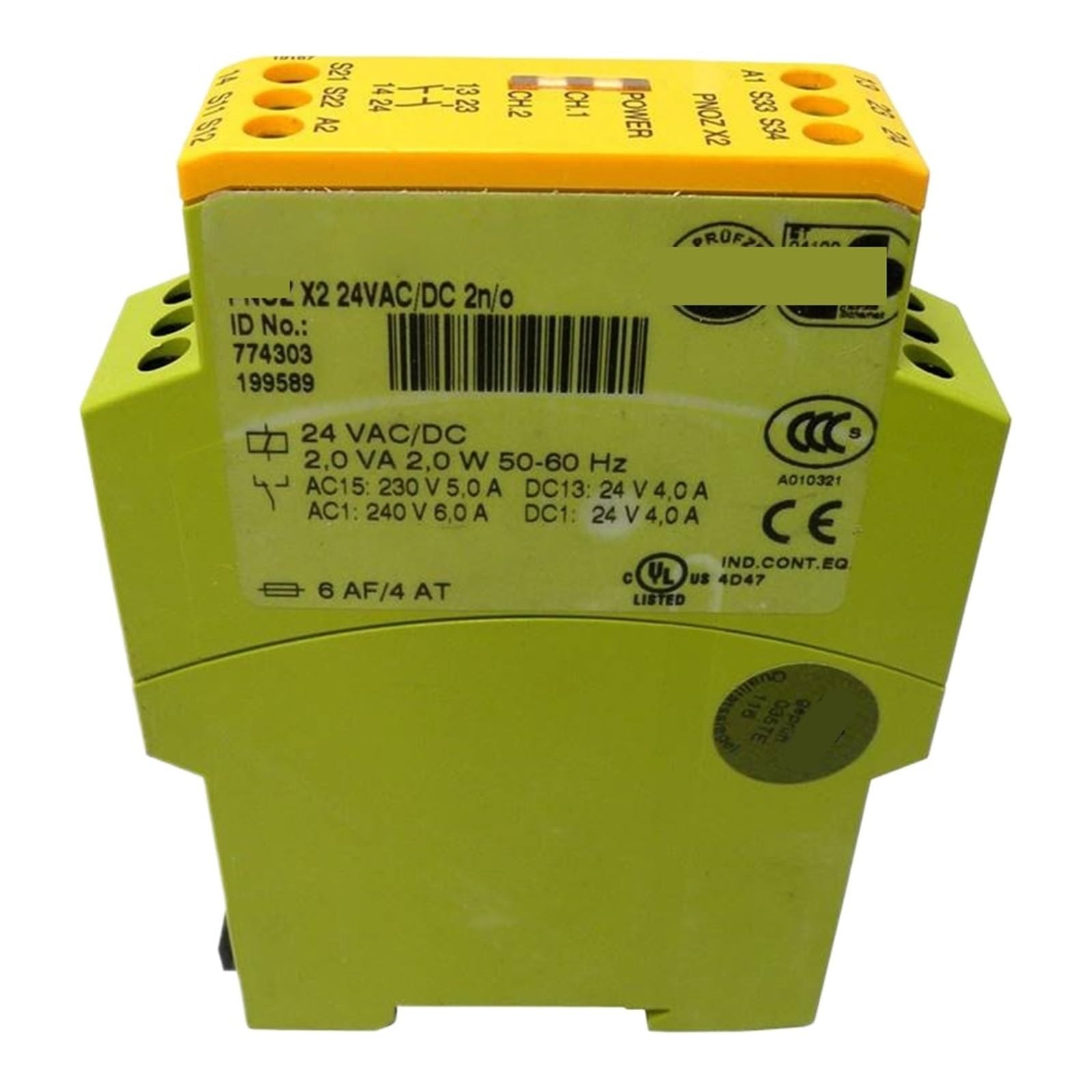 HEXEH X2 774303 Modulo relè di Sicurezza 24VAC/DC 2N/O Componenti elettronici Relè Multiuso for l'industria, la casa, i macchinari, ECC.